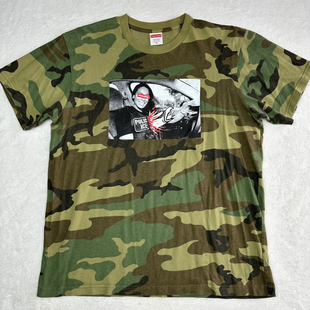Supreme Anti-Hero ICE Skateboards Camo Graphic T-Shirt Mens Sz M Made in USA